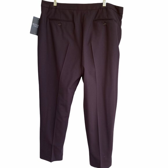 PURE Collection Tailored Ankle Trouser Pants Size 14-16 US Fig Purple Lined NEW - Picture 1 of 12
